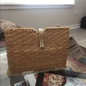 Zara Raffia Minaudiere bag